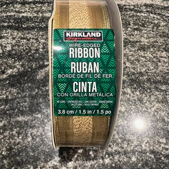 NEW! Kirkland Wire-edged Ribbon 50 YD NEW As shown - Picture 1 of 4